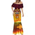 Custom PNG Port Moresby Vipers Rugby Mermaid Dress Fire Vipers Mix PNG Bird Polynesian Tattoo LT03 - Polynesian Pride