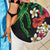 Hawaiian Tropical Flowers and Maile Pikake Beach Blanket Polynesian Tribal Pattern Black Color