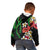 Hawaiian Tropical Flowers and Maile Pikake Kid Hoodie Polynesian Tribal Pattern Black Color