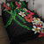 Hawaiian Tropical Flowers and Maile Pikake Quilt Bed Set Polynesian Tribal Pattern Black Color