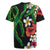 Hawaiian Tropical Flowers and Maile Pikake Rugby Jersey Polynesian Tribal Pattern Black Color