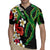 Hawaiian Tropical Flowers and Maile Pikake Rugby Jersey Polynesian Tribal Pattern Black Color