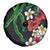 Hawaiian Tropical Flowers and Maile Pikake Spare Tire Cover Polynesian Tribal Pattern Black Color