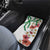 Hawaiian Tropical Flowers and Maile Pikake Car Mats Polynesian Tribal Pattern White Color