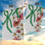 Hawaiian Tropical Flowers and Maile Pikake Garden Flag Polynesian Tribal Pattern White Color