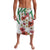 Hawaiian Tropical Flowers and Maile Pikake Lavalava Polynesian Tribal Pattern White Color