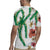 Hawaiian Tropical Flowers and Maile Pikake Rugby Jersey Polynesian Tribal Pattern White Color