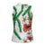 Hawaiian Tropical Flowers and Maile Pikake Women Sleeveless Polo Shirt Polynesian Tribal Pattern White Color