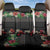 Hawaiian Tropical Flowers and Tribal Polynesian Tattoo Back Car Seat Cover Black Color