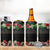 Hawaiian Tropical Flowers and Tribal Polynesian Tattoo 4 in 1 Can Cooler Tumbler Black Color