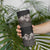 Hawaiian Tropical Flowers and Tribal Polynesian Tattoo Skinny Tumbler Grayscale Mode