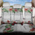 Hawaiian Tropical Flowers and Tribal Polynesian Tattoo Back Car Seat Cover White Color