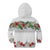 Hawaiian Tropical Flowers and Tribal Polynesian Tattoo Kid Hoodie White Color