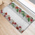 Hawaiian Tropical Flowers and Tribal Polynesian Tattoo Rubber Doormat White Color