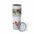 Hawaiian Tropical Flowers and Tribal Polynesian Tattoo Skinny Tumbler White Color