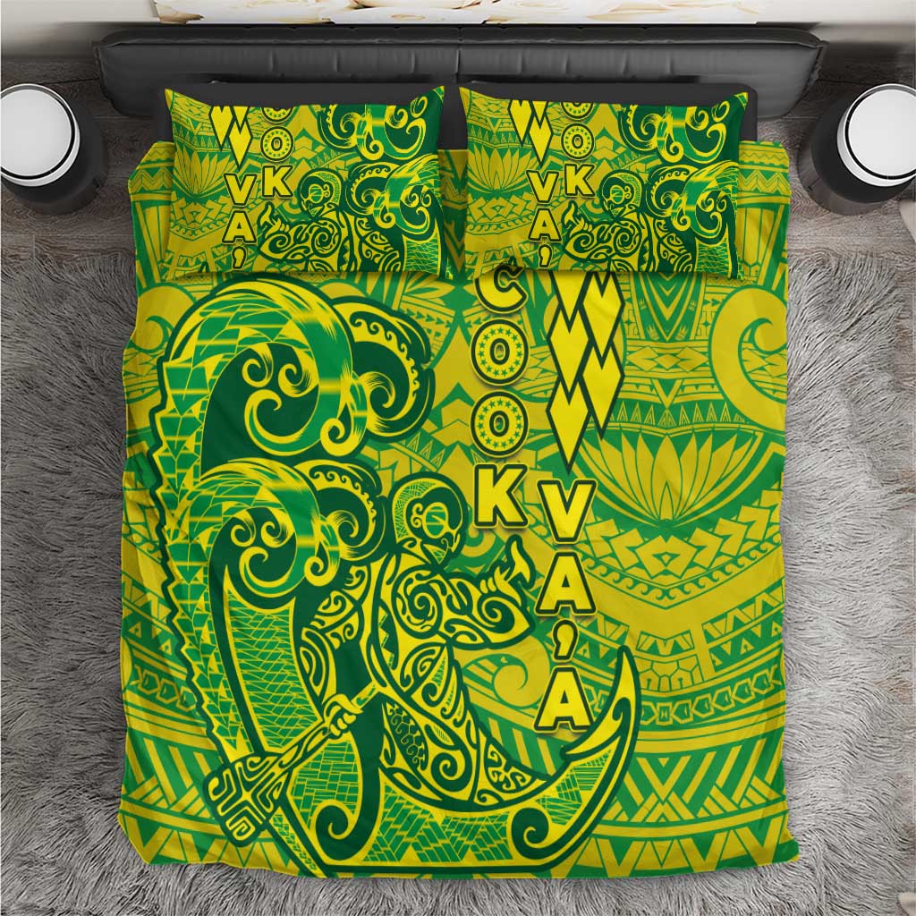 Cook Islands Vaa Polynesian Art Tattoo Bedding Set National Color