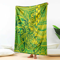 Cook Islands Va'a Polynesian Art Tattoo Blanket National Color LT03 - Polynesian Pride