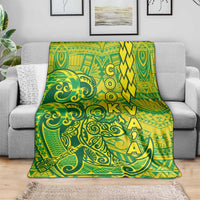 Cook Islands Va'a Polynesian Art Tattoo Blanket National Color LT03 - Polynesian Pride