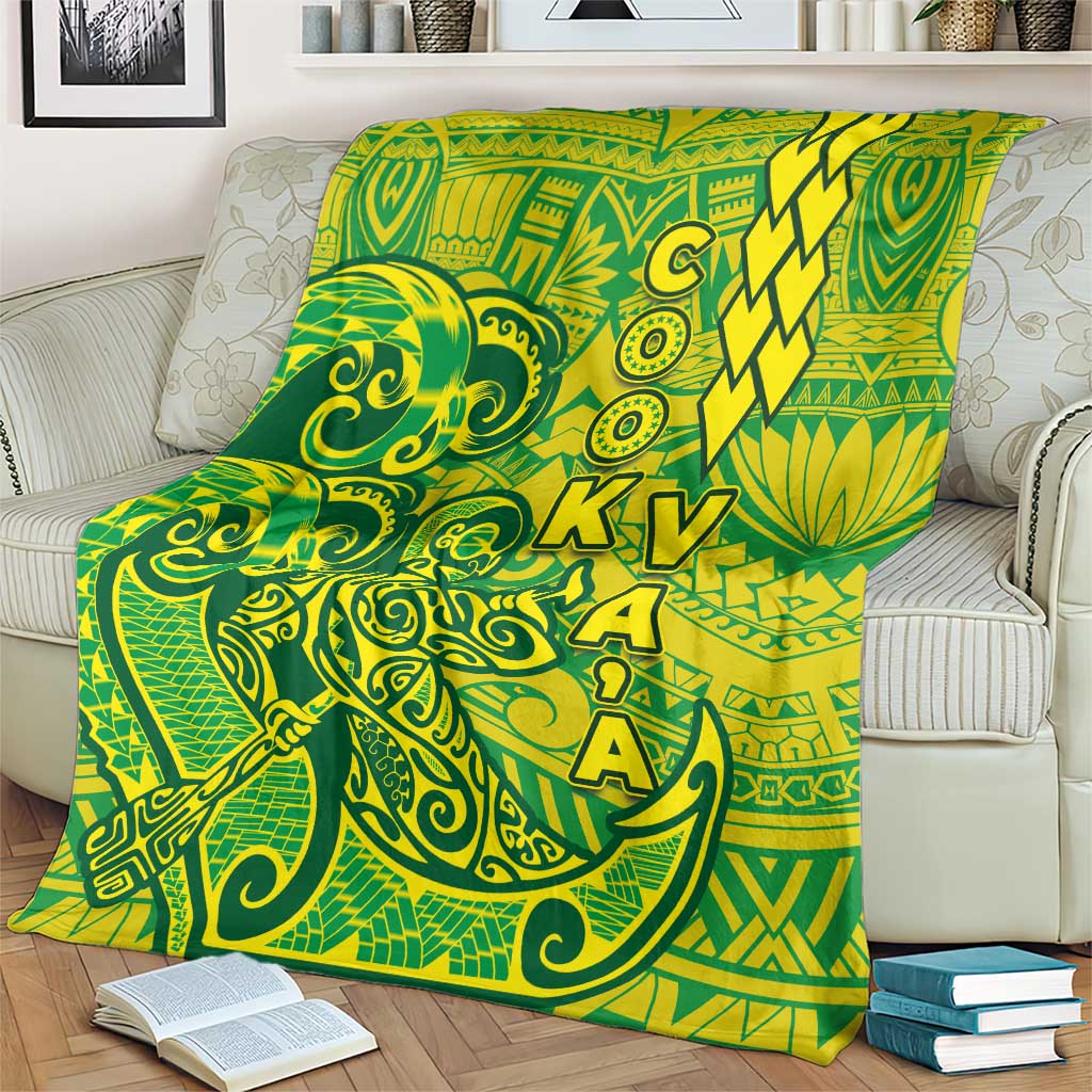Cook Islands Va'a Polynesian Art Tattoo Blanket National Color LT03 - Polynesian Pride