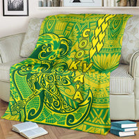 Cook Islands Va'a Polynesian Art Tattoo Blanket National Color LT03 - Polynesian Pride