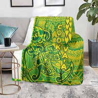 Cook Islands Va'a Polynesian Art Tattoo Blanket National Color LT03 - Polynesian Pride