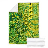 Cook Islands Va'a Polynesian Art Tattoo Blanket National Color LT03 - Polynesian Pride