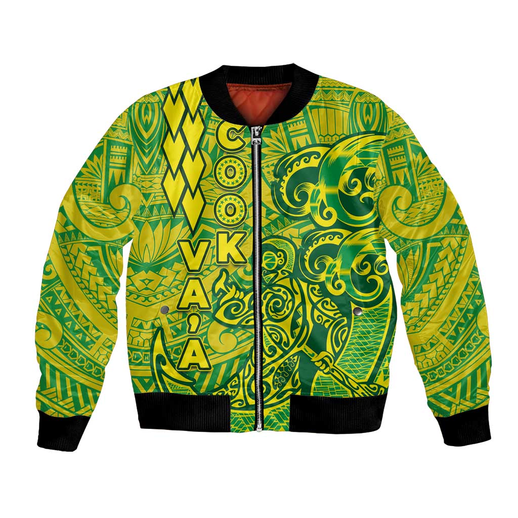 Cook Islands Vaa Polynesian Art Tattoo Bomber Jacket National Color