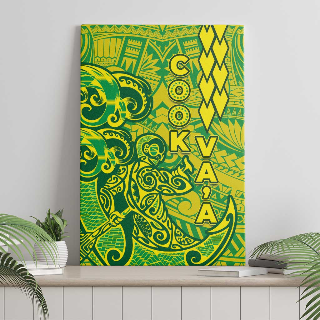 Cook Islands Va'a Polynesian Art Tattoo Canvas Wall Art National Color LT03 - Polynesian Pride