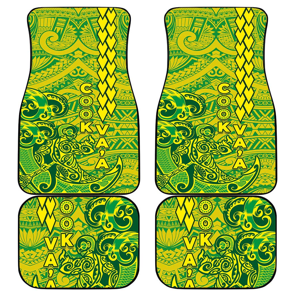 Cook Islands Va'a Polynesian Art Tattoo Car Mats National Color LT03 - Polynesian Pride