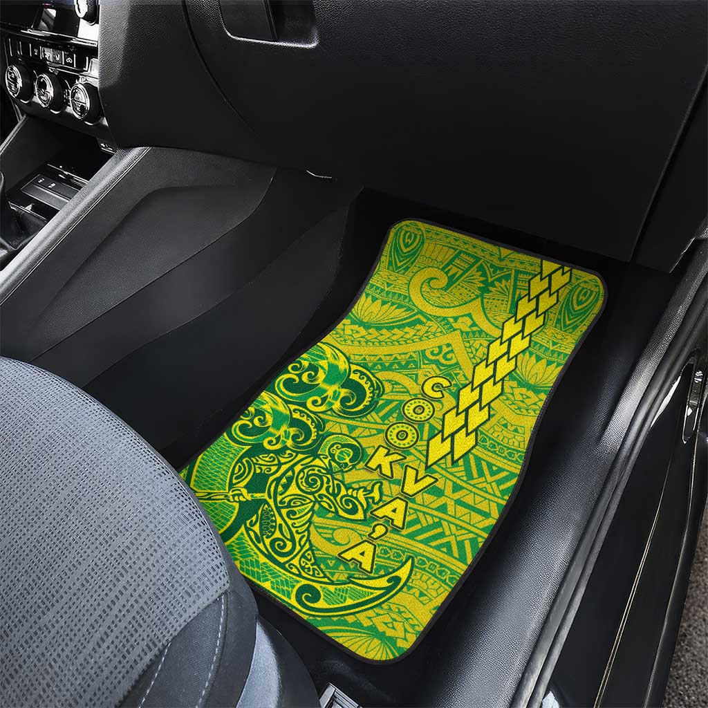 Cook Islands Va'a Polynesian Art Tattoo Car Mats National Color LT03 - Polynesian Pride