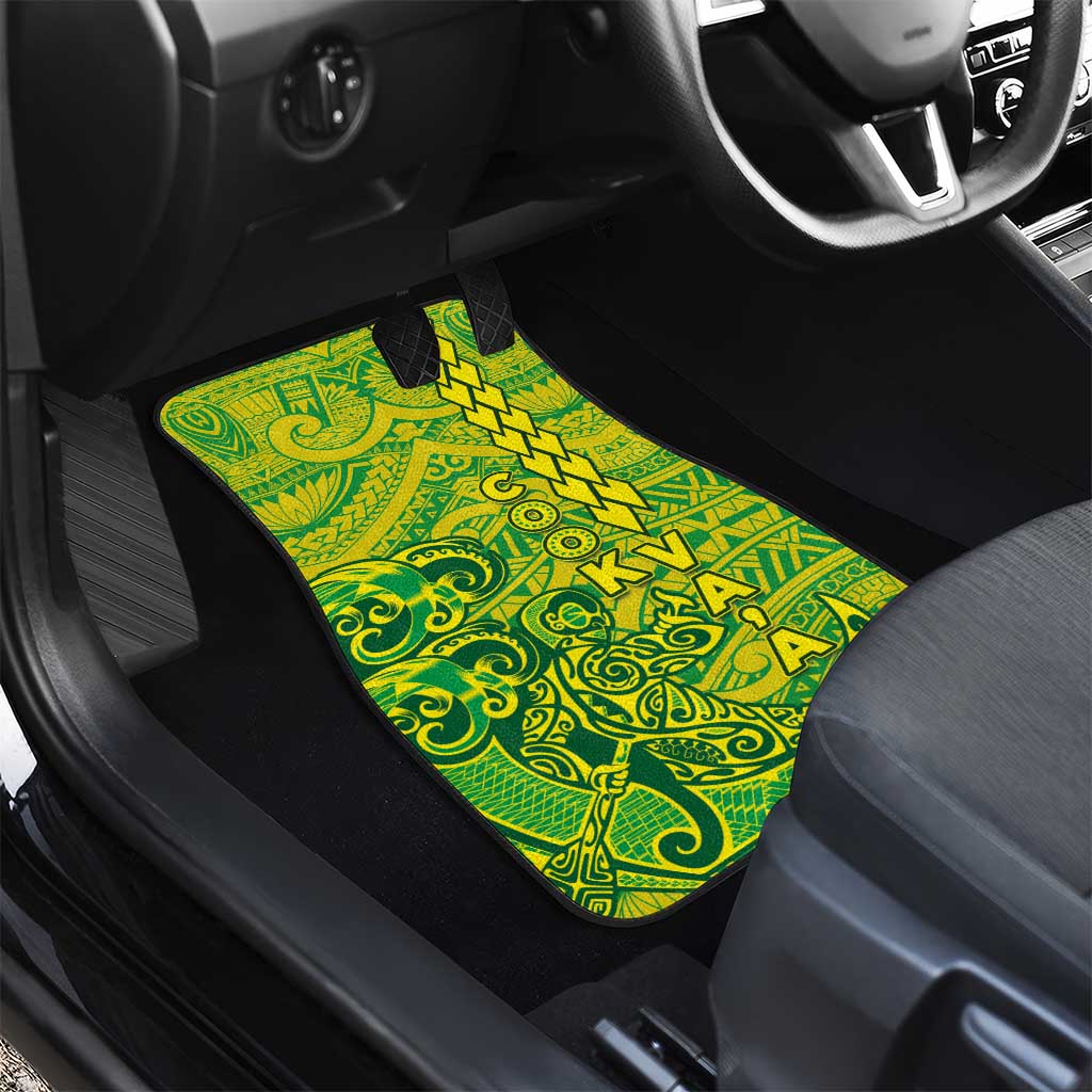 Cook Islands Va'a Polynesian Art Tattoo Car Mats National Color LT03 - Polynesian Pride