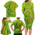 Cook Islands Vaa Polynesian Art Tattoo Family Matching Long Sleeve Bodycon Dress and Hawaiian Shirt National Color