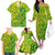 Cook Islands Vaa Polynesian Art Tattoo Family Matching Off The Shoulder Long Sleeve Dress and Hawaiian Shirt National Color