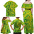 Cook Islands Vaa Polynesian Art Tattoo Family Matching Off Shoulder Maxi Dress and Hawaiian Shirt National Color