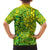 Cook Islands Vaa Polynesian Art Tattoo Family Matching Off Shoulder Short Dress and Hawaiian Shirt National Color