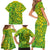 Cook Islands Vaa Polynesian Art Tattoo Family Matching Short Sleeve Bodycon Dress and Hawaiian Shirt National Color