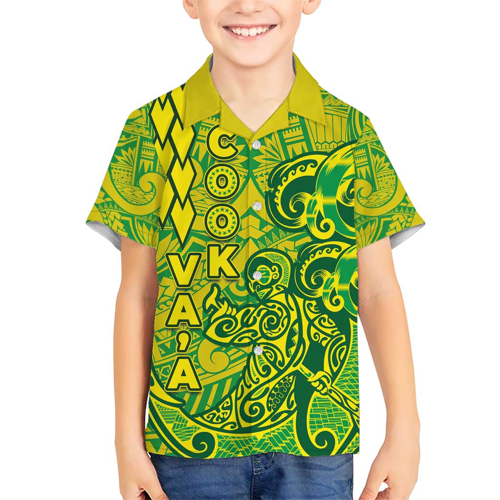 Cook Islands Va'a Polynesian Art Tattoo Hawaiian Shirt National Color LT03 - Polynesian Pride