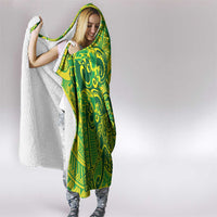 Cook Islands Va'a Polynesian Art Tattoo Hooded Blanket National Color LT03 - Polynesian Pride