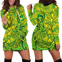 Cook Islands Va'a Polynesian Art Tattoo Hoodie Dress National Color LT03 - Polynesian Pride