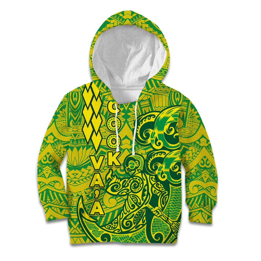 Cook Islands Vaa Polynesian Art Tattoo Kid Hoodie National Color