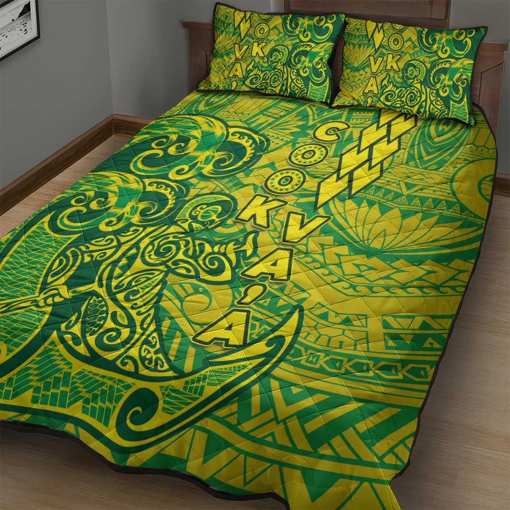 Cook Islands Va'a Polynesian Art Tattoo Quilt Bed Set National Color LT03 - Polynesian Pride
