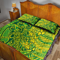 Cook Islands Va'a Polynesian Art Tattoo Quilt Bed Set National Color LT03 - Polynesian Pride