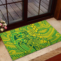 Cook Islands Va'a Polynesian Art Tattoo Rubber Doormat National Color LT03 - Polynesian Pride