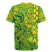Cook Islands Va'a Polynesian Art Tattoo Rugby Jersey National Color LT03 - Polynesian Pride
