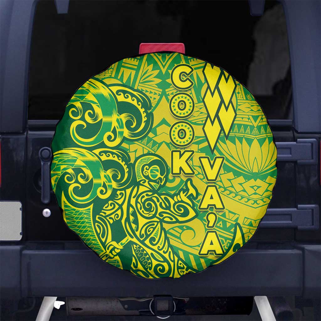 Cook Islands Va'a Polynesian Art Tattoo Spare Tire Cover National Color LT03 - Polynesian Pride