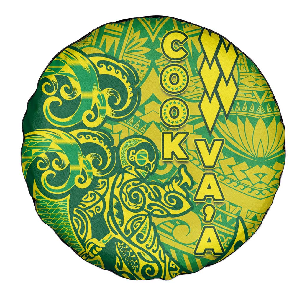 Cook Islands Va'a Polynesian Art Tattoo Spare Tire Cover National Color LT03 - Polynesian Pride