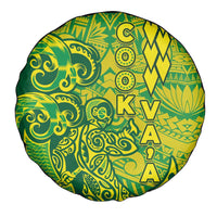 Cook Islands Va'a Polynesian Art Tattoo Spare Tire Cover National Color LT03 - Polynesian Pride