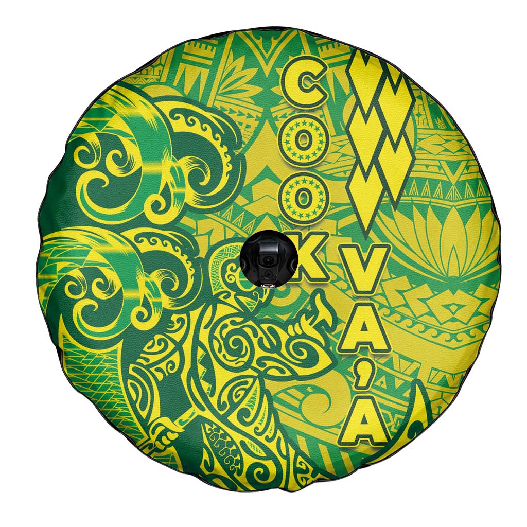 Cook Islands Va'a Polynesian Art Tattoo Spare Tire Cover National Color LT03 - Polynesian Pride