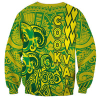 Cook Islands Va'a Polynesian Art Tattoo Sweatshirt National Color LT03 - Polynesian Pride