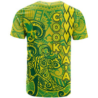 Cook Islands Va'a Polynesian Art Tattoo T Shirt National Color LT03 - Polynesian Pride